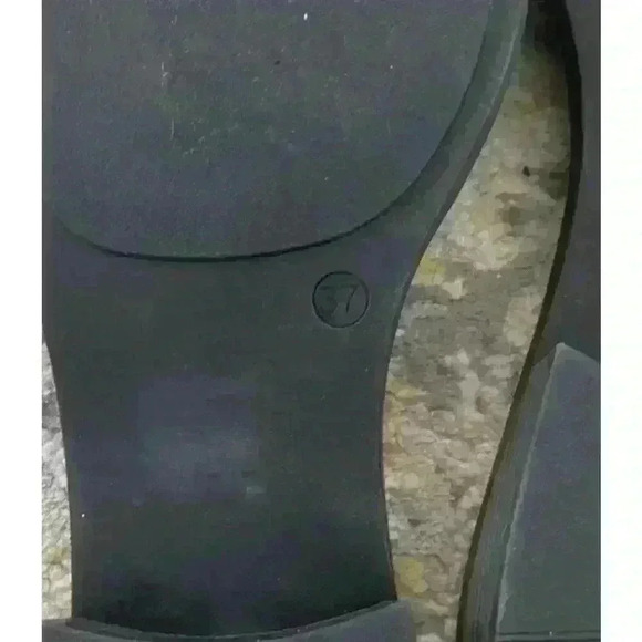 RON WHITE Vega Rhinestone Slide Sandal in Onyx Silver Size 37 New - Picture 3 of 4